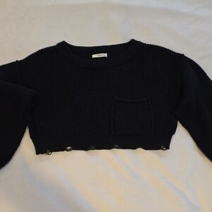 Timing Black Knit Sweater